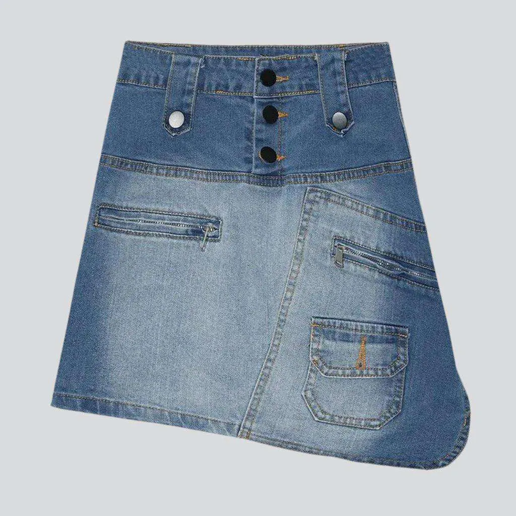 Bady con sanded denim skirt