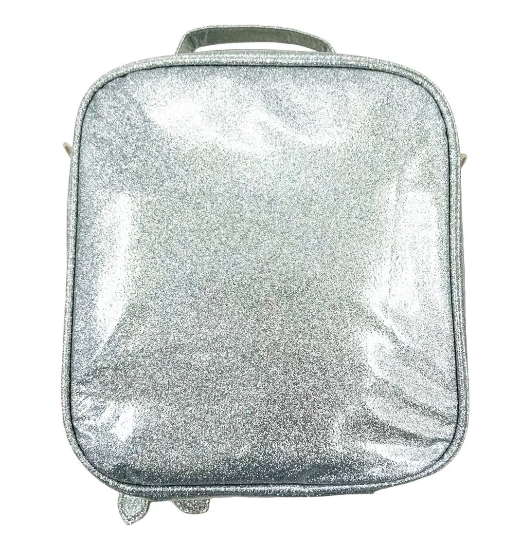 Bari Lynn Silver Glitter Lunch Box