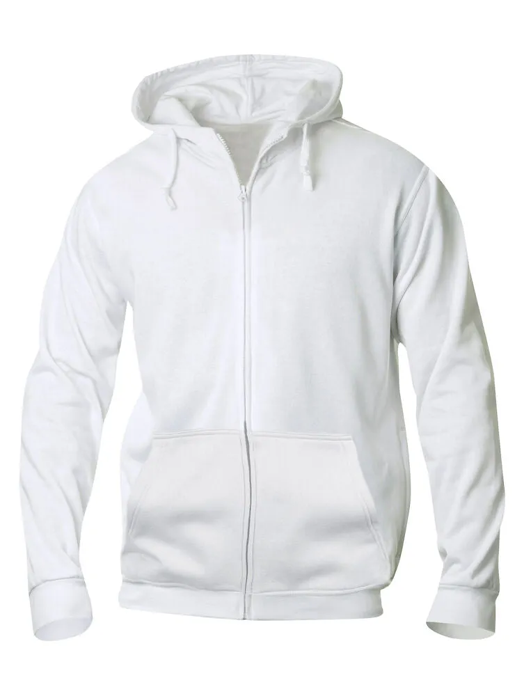 Basic Hoody Full Zip White 021034