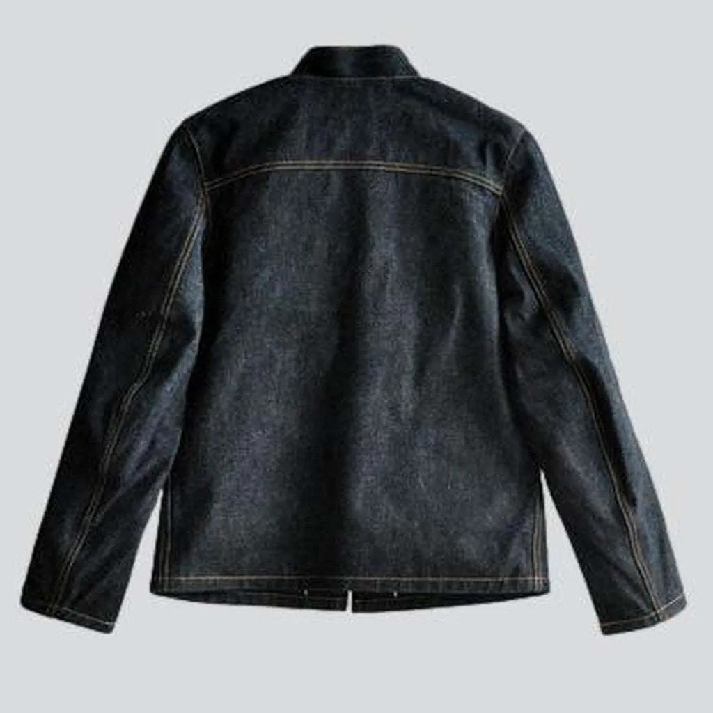 Biker men denim jacket