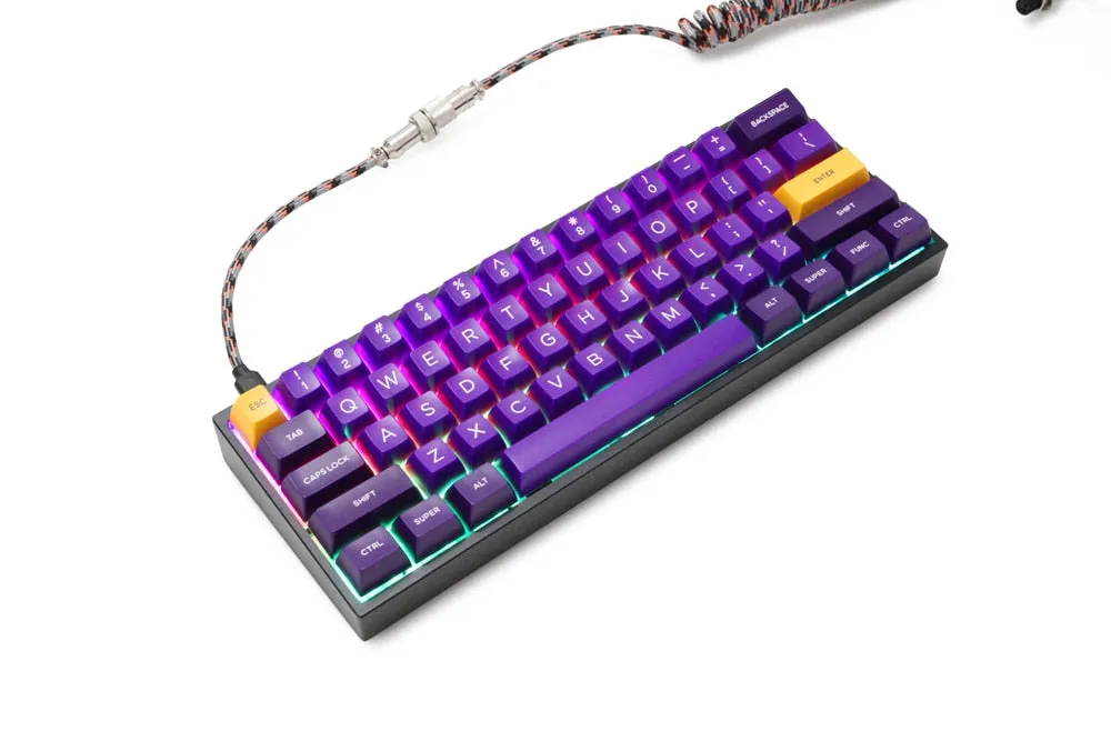 bm60 rgb poker 60% gh60 hot swap Custom Mechanical Keyboard PCB program QMK underglow type c