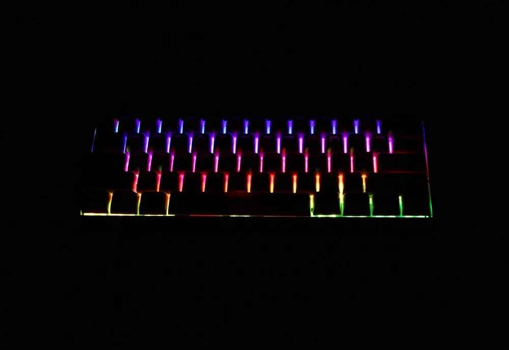 bm60 rgb poker 60% gh60 hot swap Custom Mechanical Keyboard PCB program QMK underglow type c