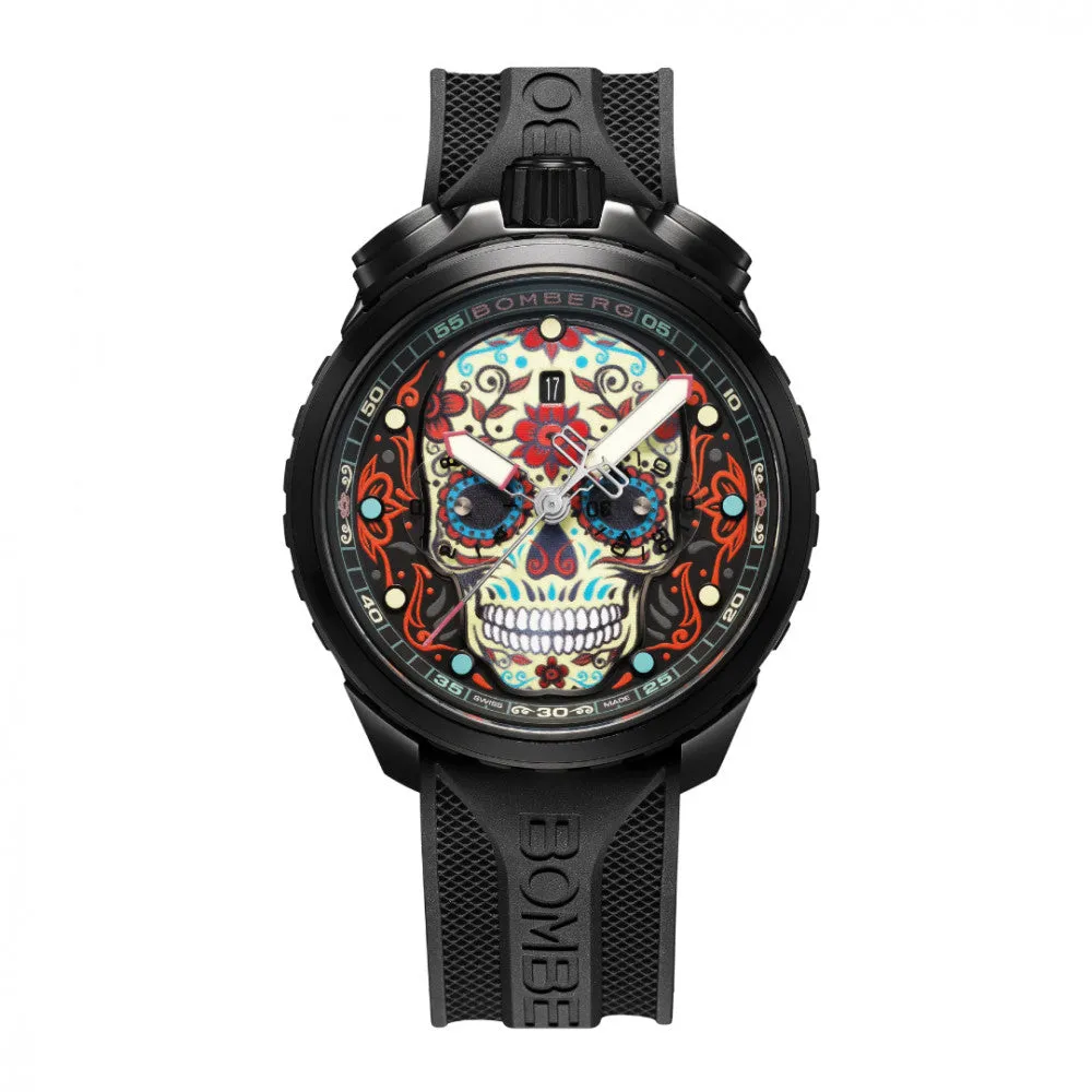 Bomberg Bolt-68 Heritage Sugar Skull Men's Red Watch