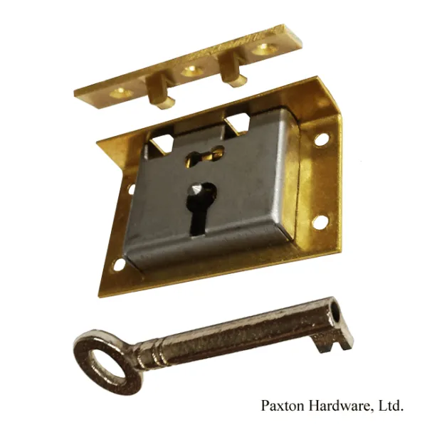 Brass Lift Lid Box Locks, 15/16 inch to pin