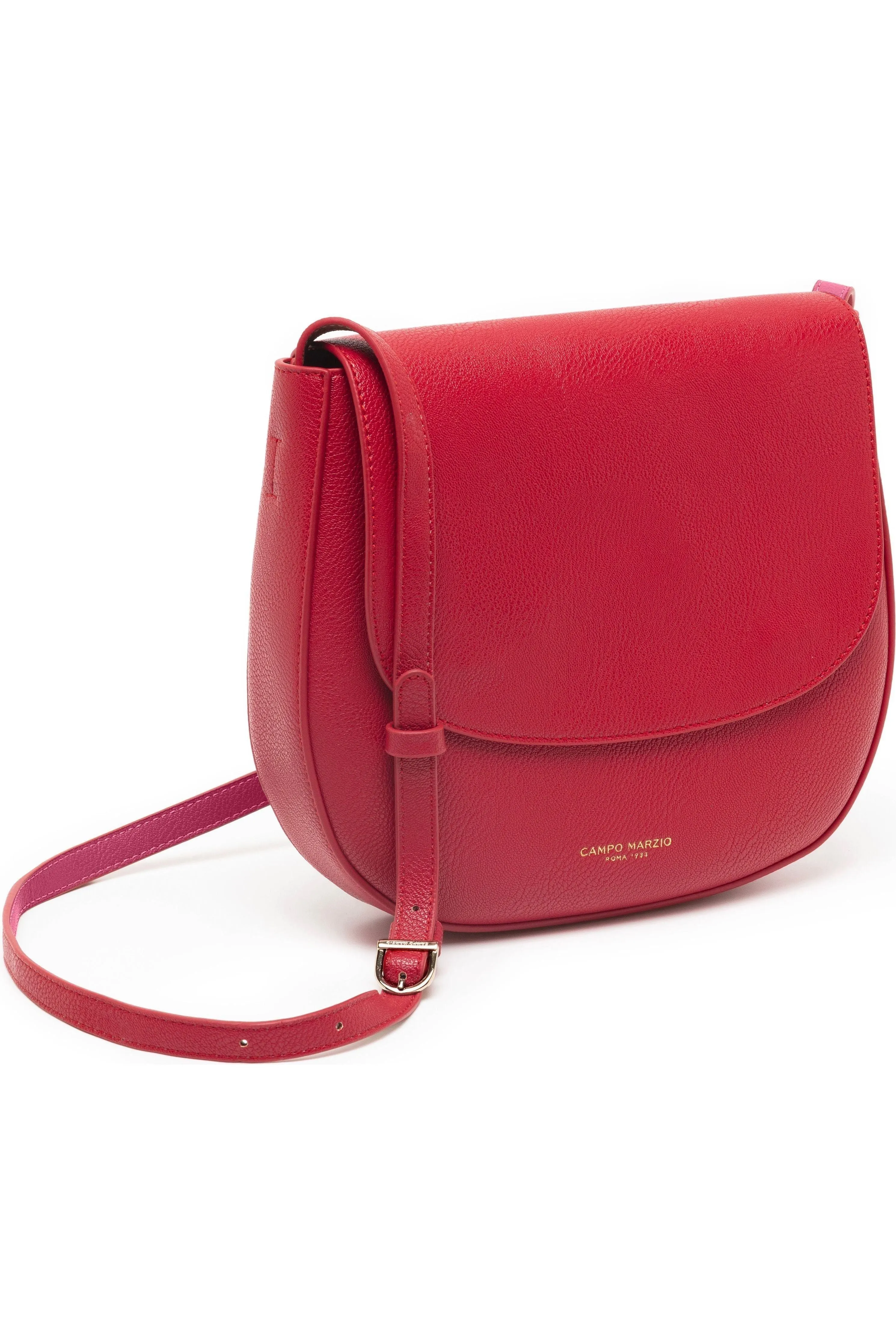 Campo Marzio Kym Saddle Bag - Cherry Red Fuchsia