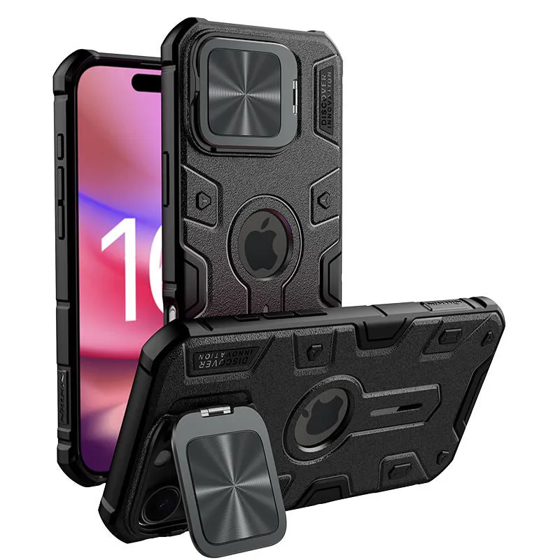 Camshield Armor Magnetic Phone Case With Kickstand For iPhone