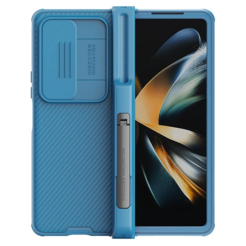 CamShield Pro Slide Camera Phone Case With Kickstand With S-Pen Pocket For Samsung Galaxy Z Fold