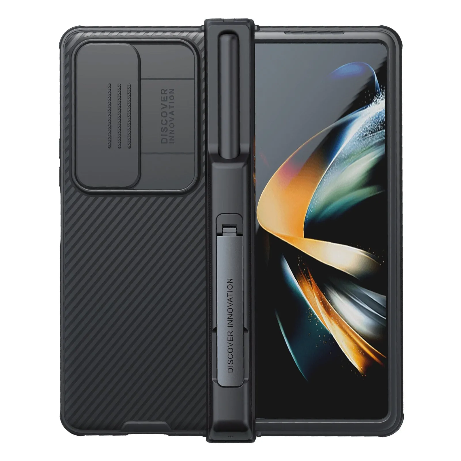 CamShield Pro Slide Camera Phone Case With Kickstand With S-Pen Pocket For Samsung Galaxy Z Fold