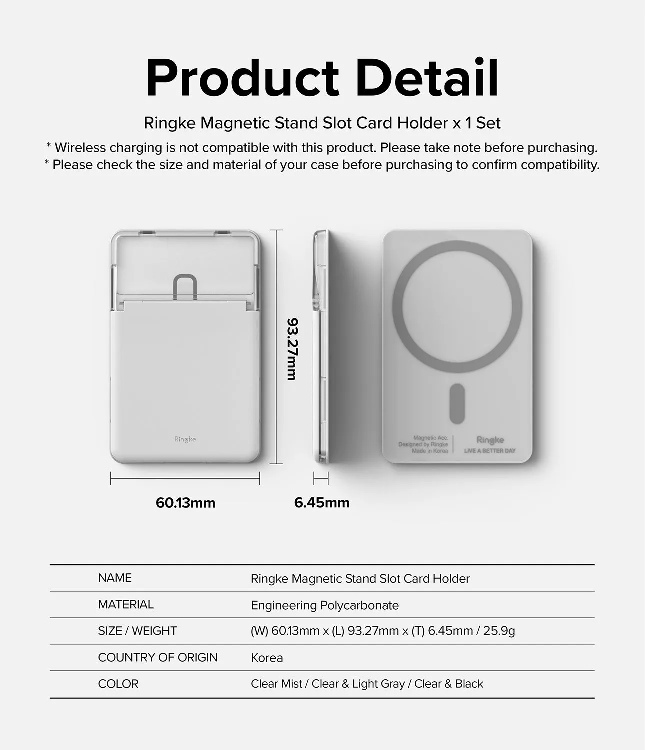 Card Holder | Magnetic Stand Slot