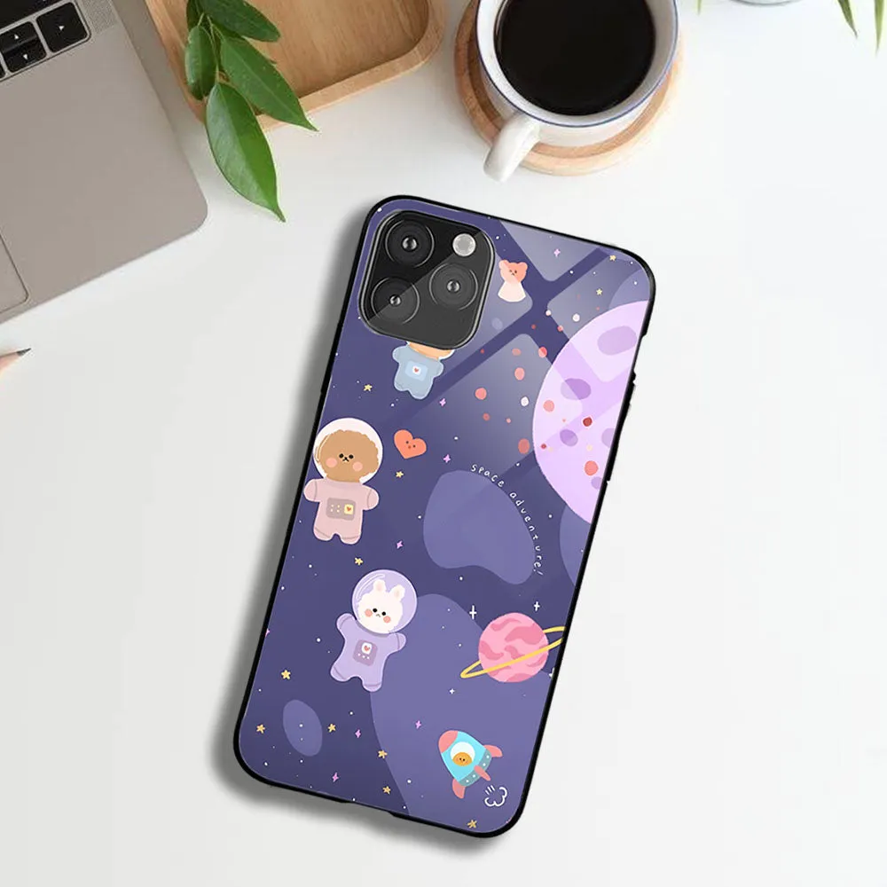 Cartoon Space Adventure Printed Designer Protective Case