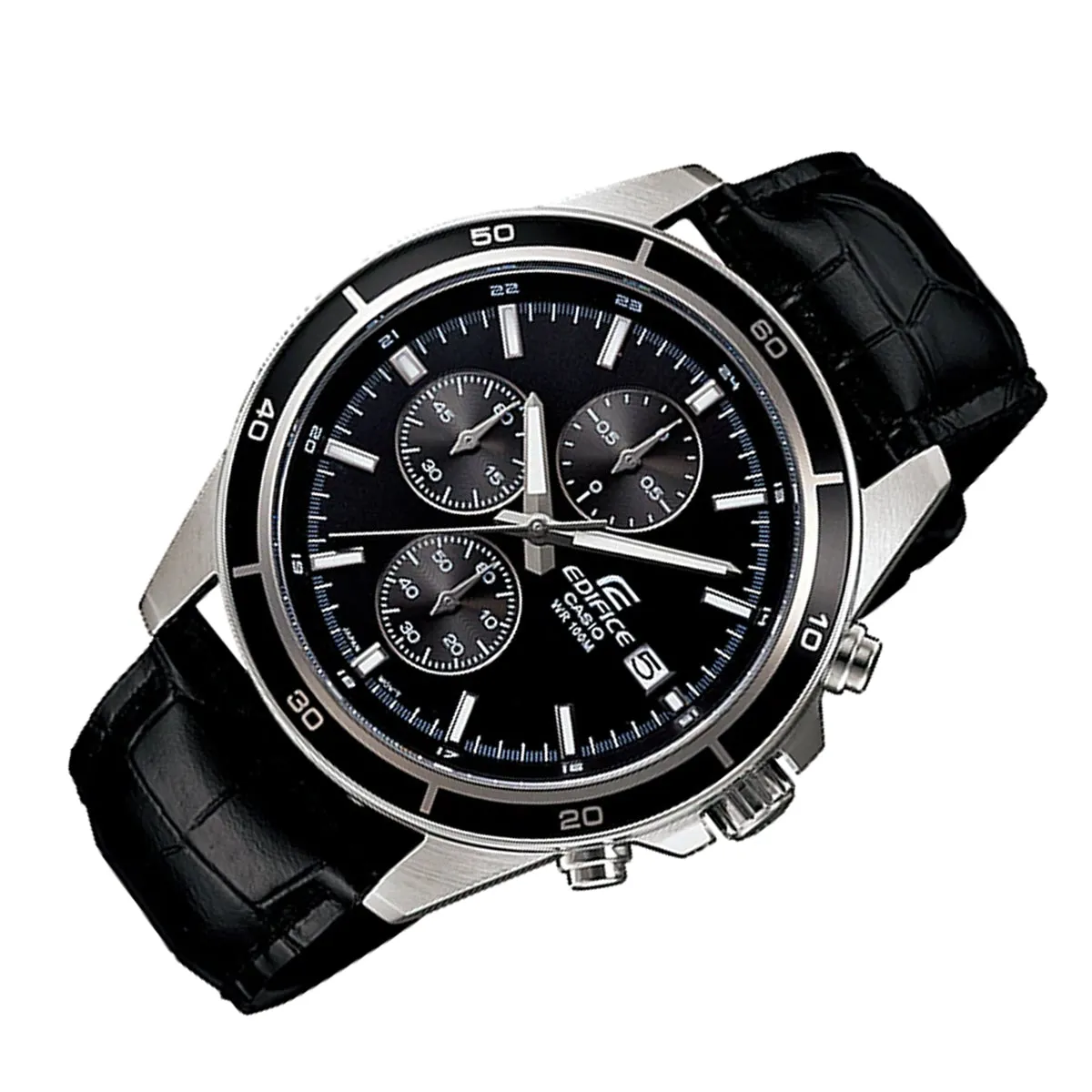 Casio Edifice EFR-526L-1A Chronograph Leather Strap Watch For Men