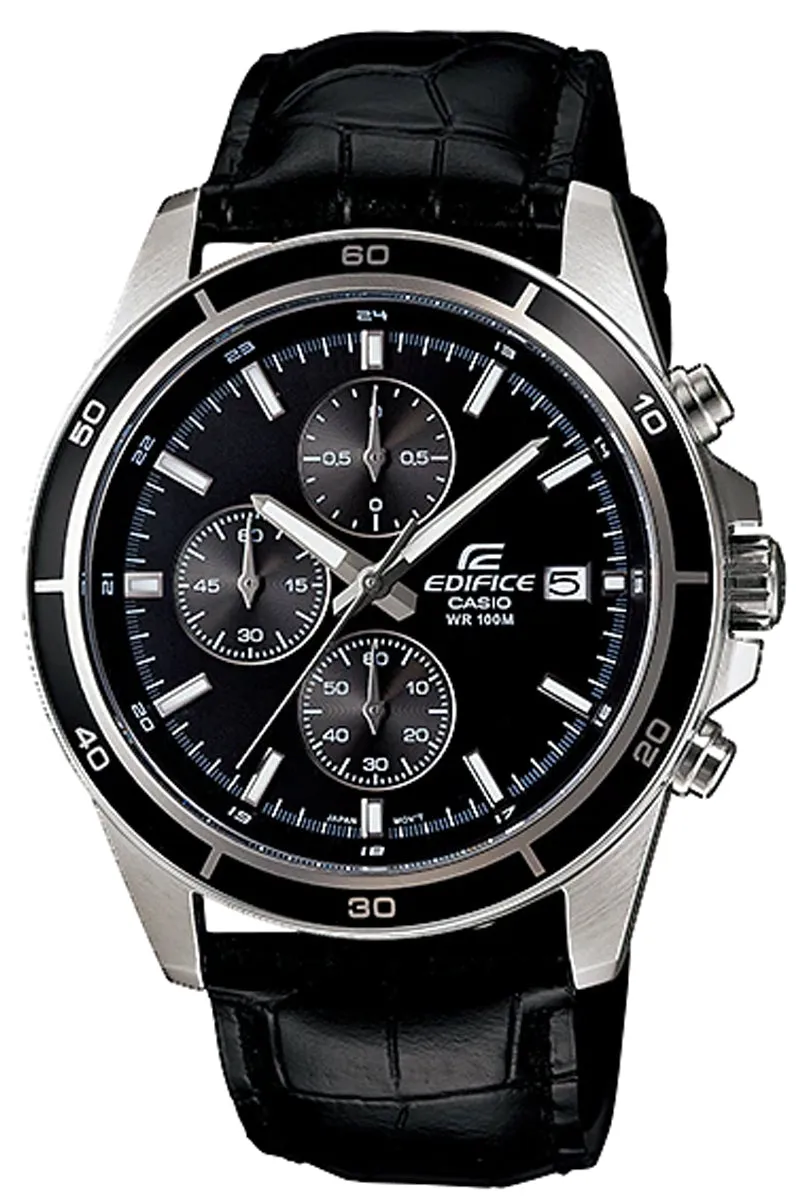 Casio Edifice EFR-526L-1A Chronograph Leather Strap Watch For Men