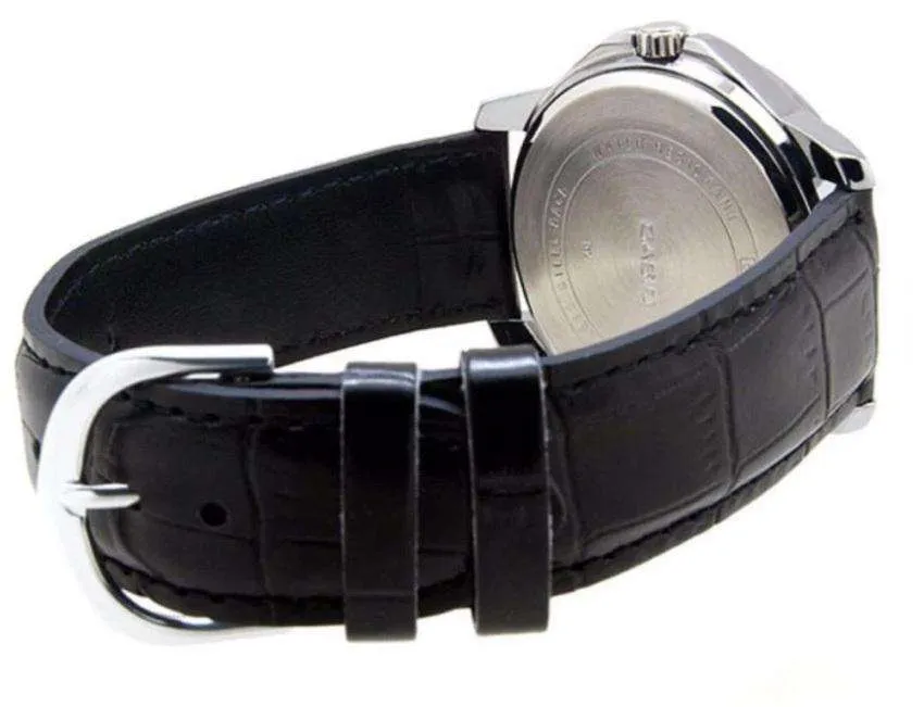 Casio MTP-V004L-1B Black Leather Watch for Men