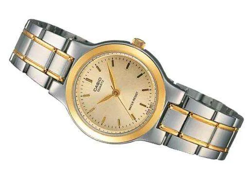 Casio Vintage LTP-1131G-9A Silver & Gold Stainless Steel Strap Watch for Women