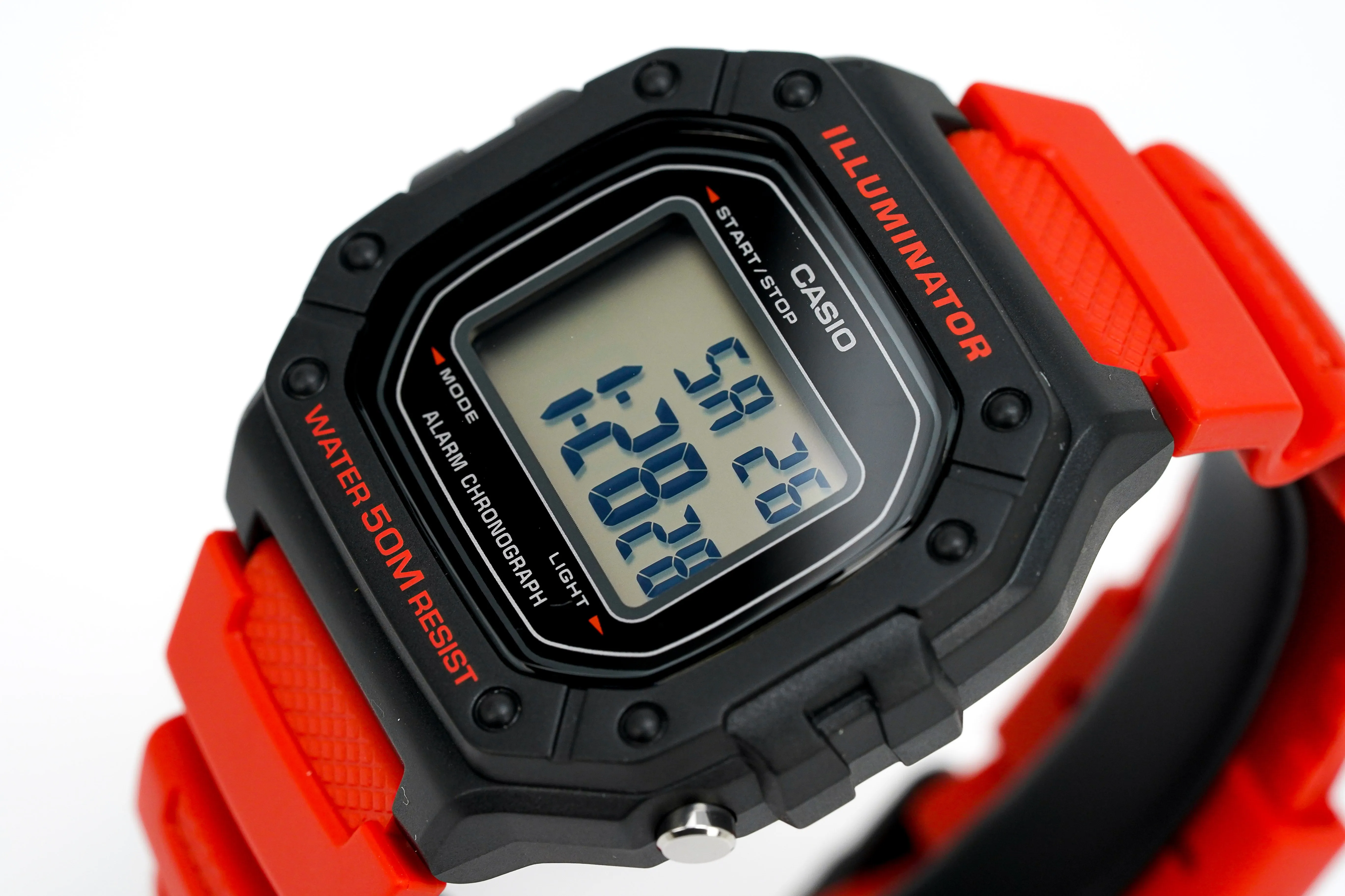 Casio Watch Digital Red W-218H-4BVDF