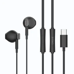 Celebrat New TYPE-C Interface Wired Headset Semi-in-ear