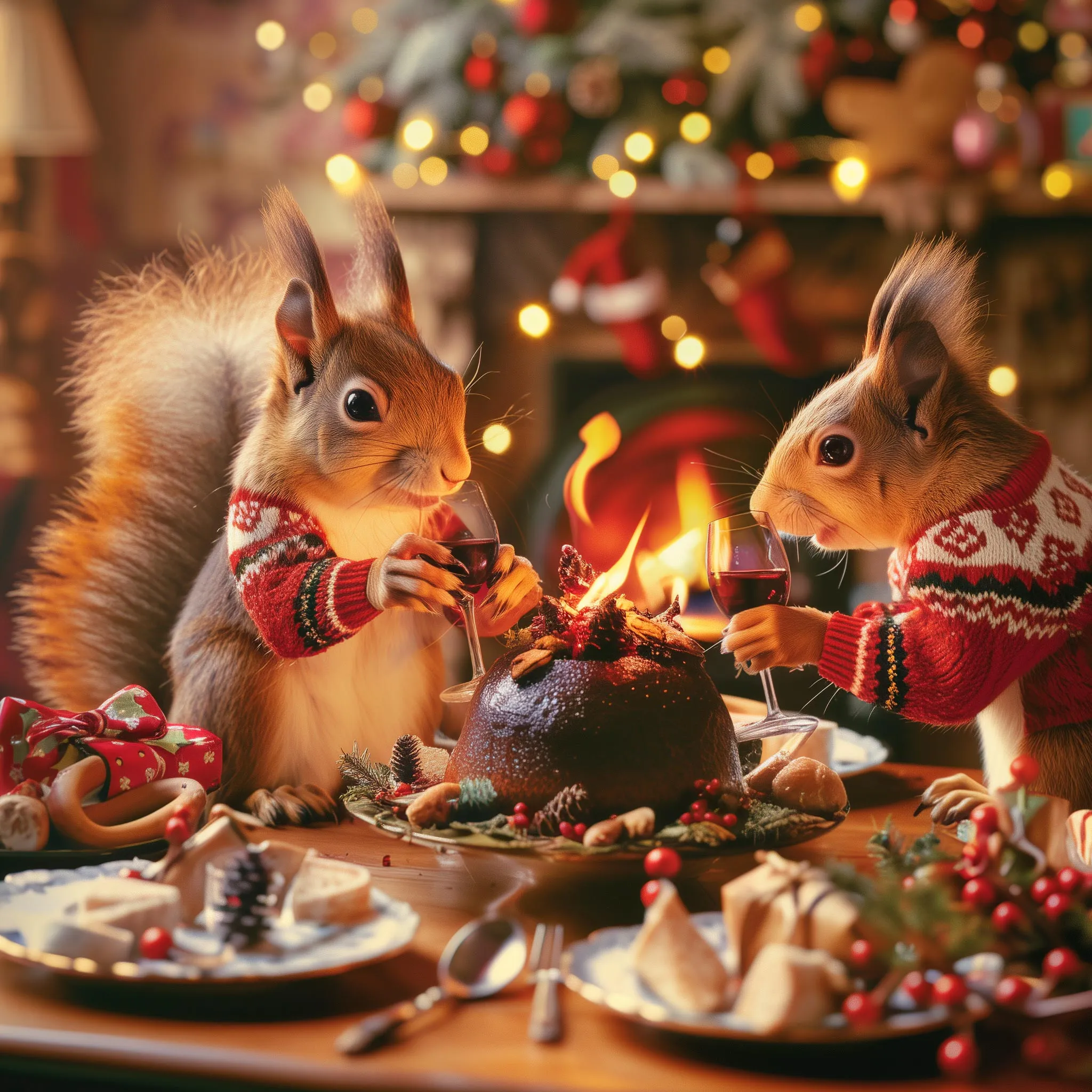 Christmas Red Squirrels | Card Set