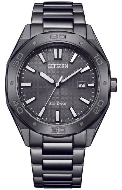 Citizen Eco-Drive Black Stainless Steel Men's Watch BM7637-81H