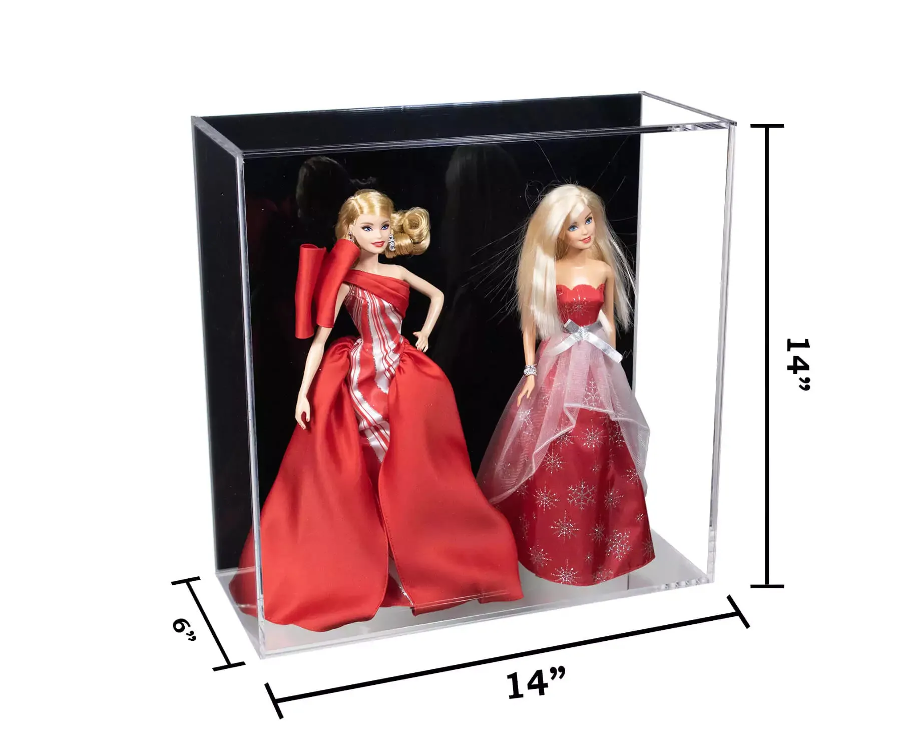 Clear Acrylic Double Barbie Doll Display Case (A124A)