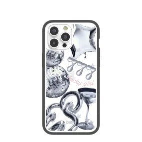 Clear Cosmic Luck iPhone 14 Pro Max Case With Black Ridge