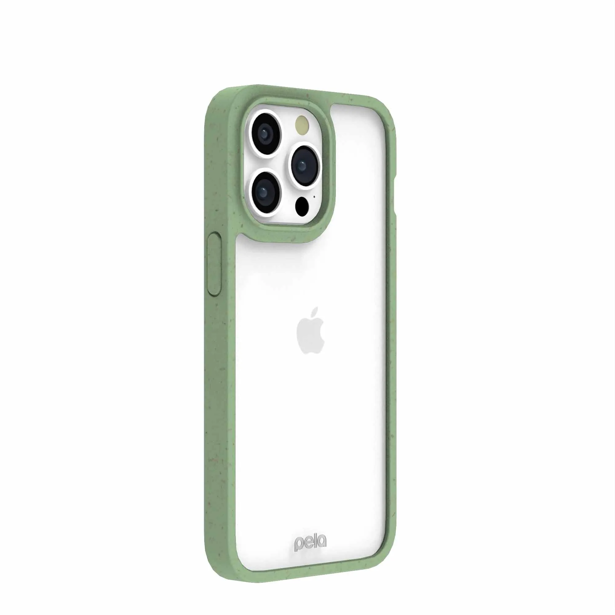 Clear iPhone 15 Pro Max Case with Sage Green Ridge