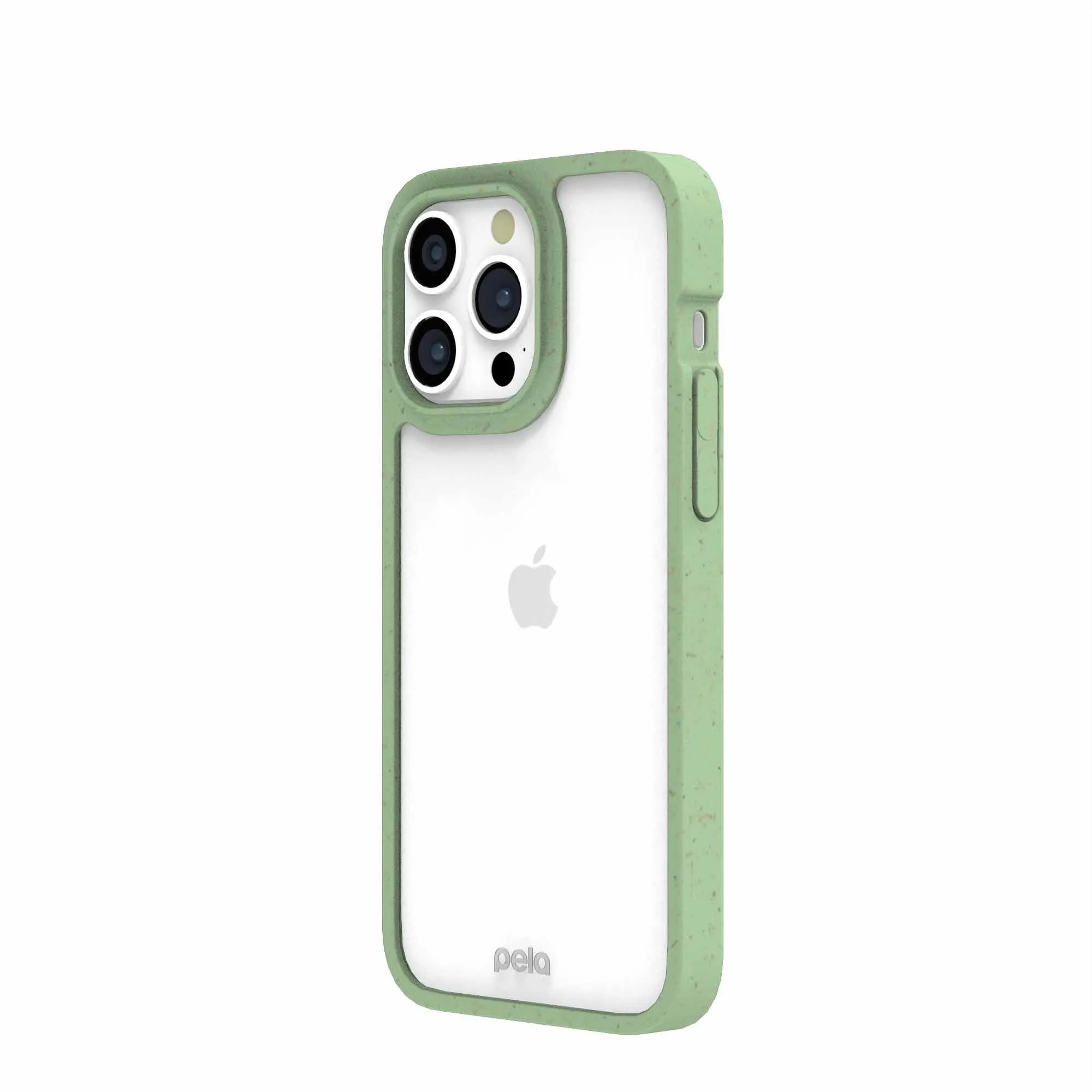 Clear iPhone 15 Pro Max Case with Sage Green Ridge