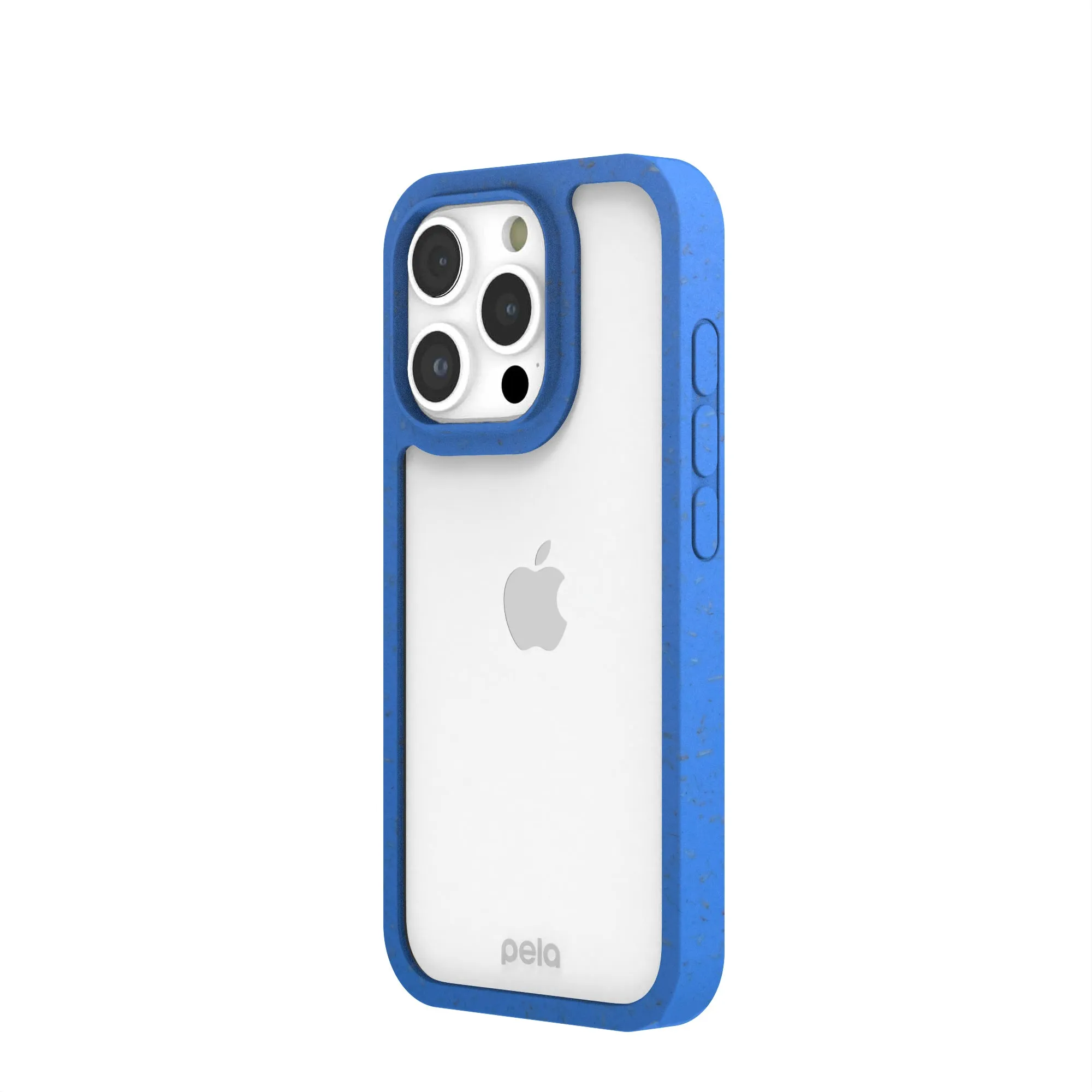 Clear iPhone 16 Pro Case with Electric Blue Ridge