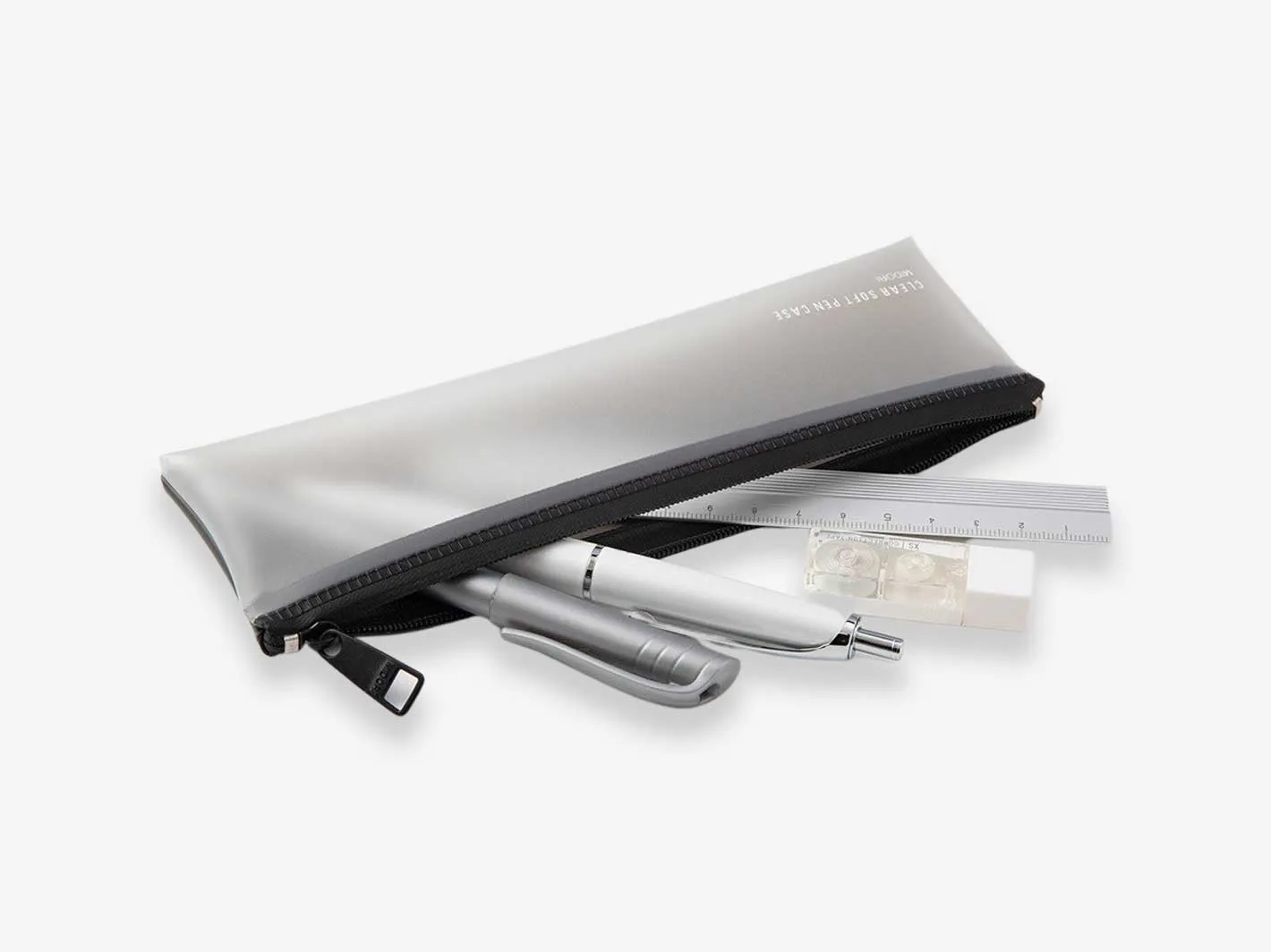 Clear Soft Pen Case Black