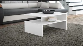 COFFEE TABLE BOSSY WHITE 90X60CM