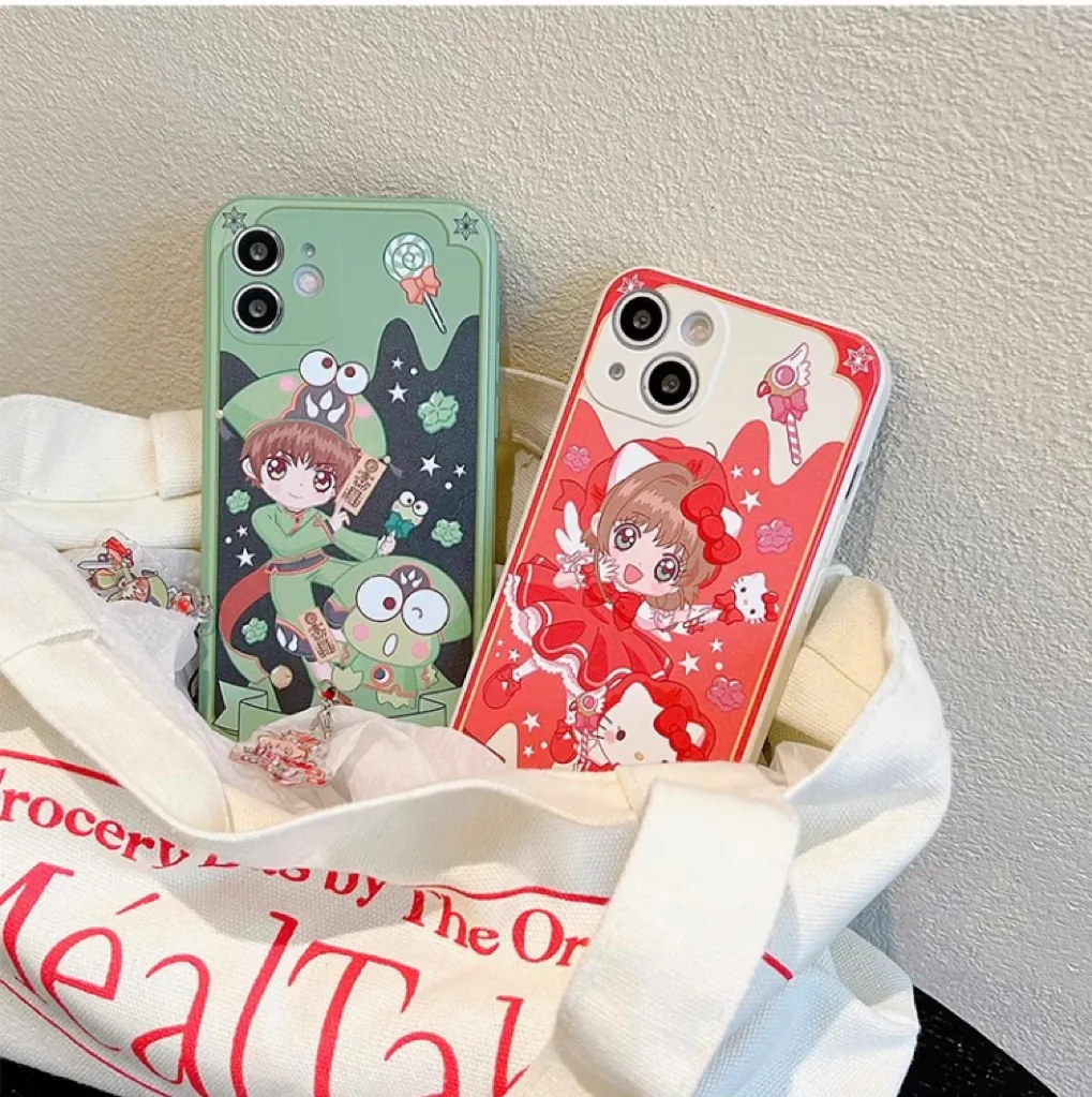 Colour CardCaptorSakura X KT KP iPhone Case 6 7 8 PLUS SE2 XS XR X 11 12 13 14 15 Pro Promax 12mini 13mini