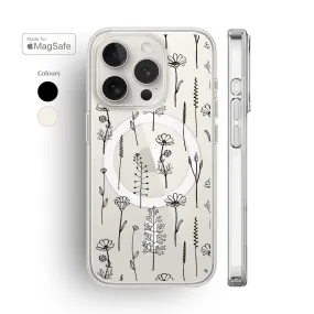 Cottage Flowers Clear MagSafe iPhone Case