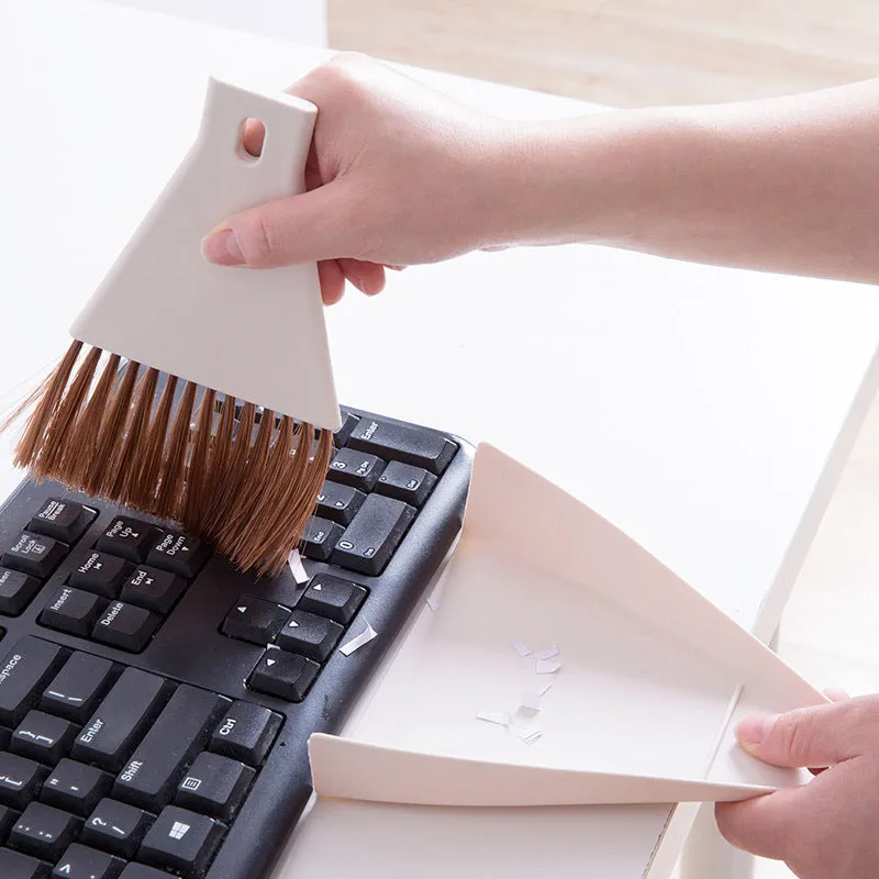 Creative Cleaning Tool Plastic Keyboard Brush Dustpan Set