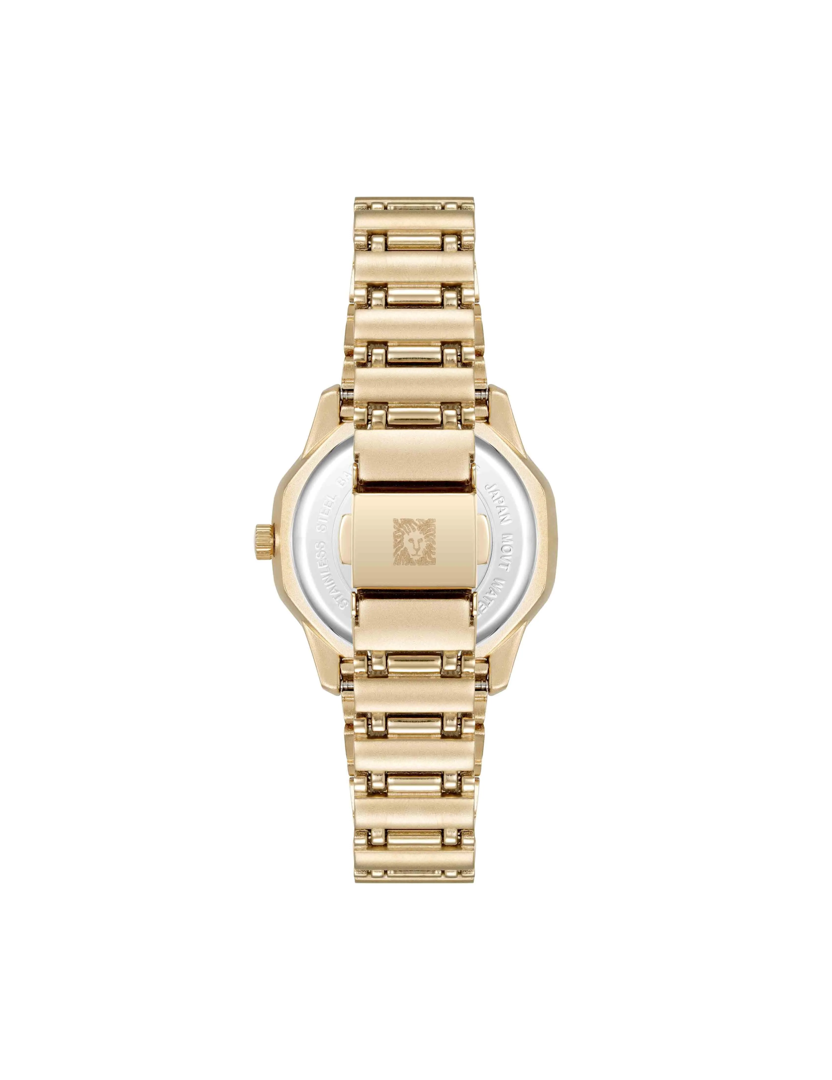 Crystal Accented Octagonal Case Watch