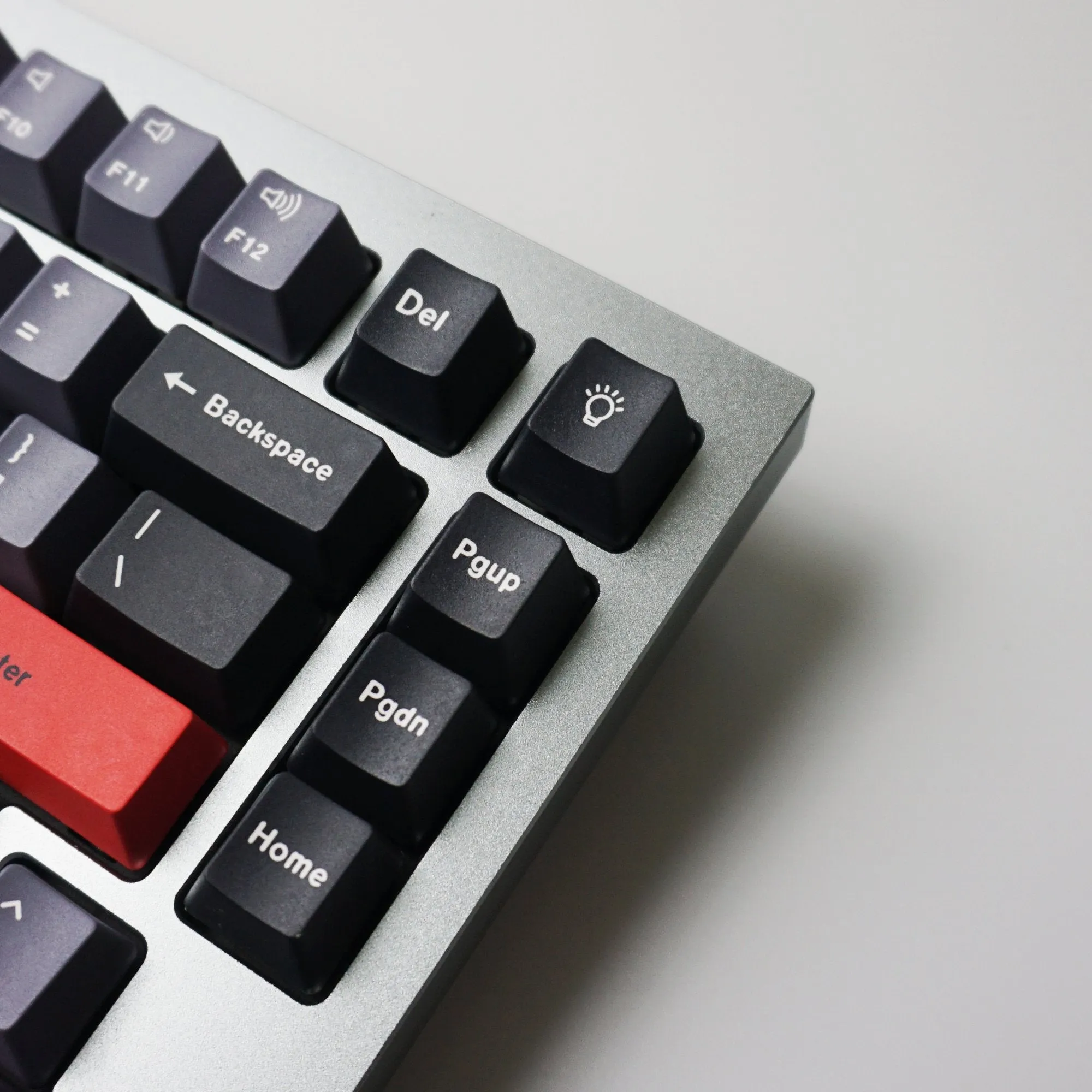 Custom Q1 QMK Mechanical Keyboard (Space Grey)(Dolch Red Keycap)