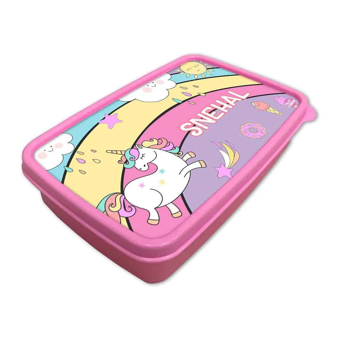 Customized Tiffin Box Unicorn Lunch Box - Rainbow