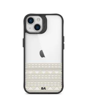 DailyObjects Mandala Band Off White Black Hybrid Clear Case Cover For iPhone 13 Mini