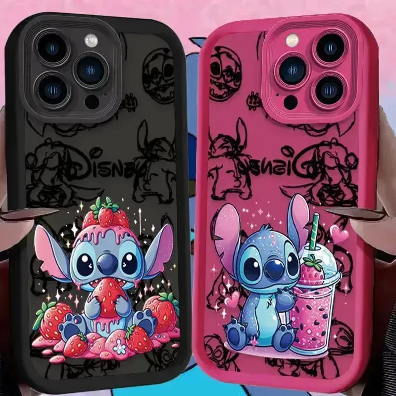 Disney Stitch Strawberry Case (For iPhones)