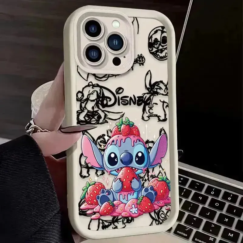 Disney Stitch Strawberry Case (For iPhones)