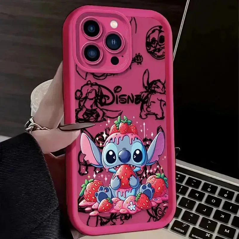 Disney Stitch Strawberry Case (For iPhones)