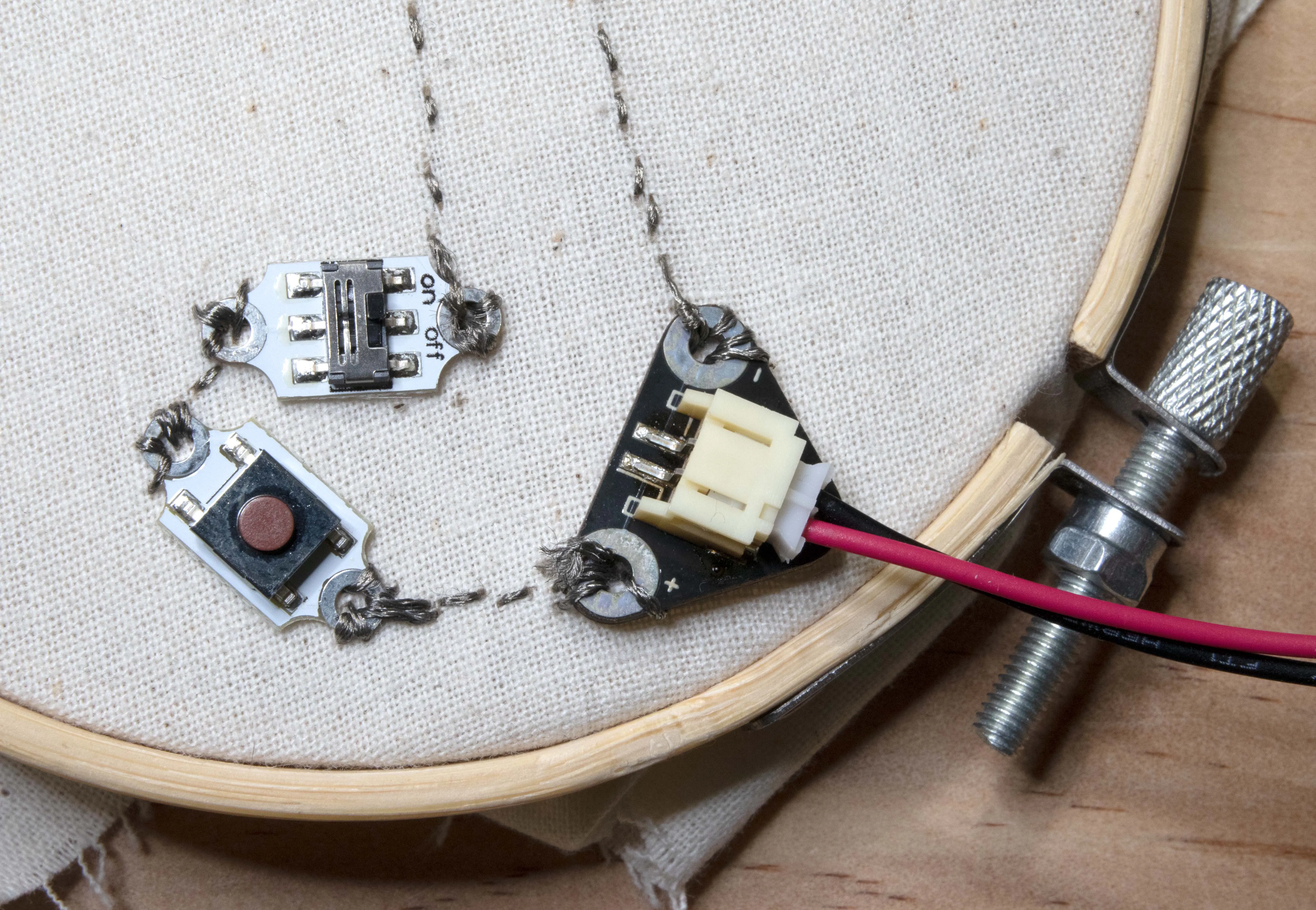 E-Textiles Sewable Battery Socket