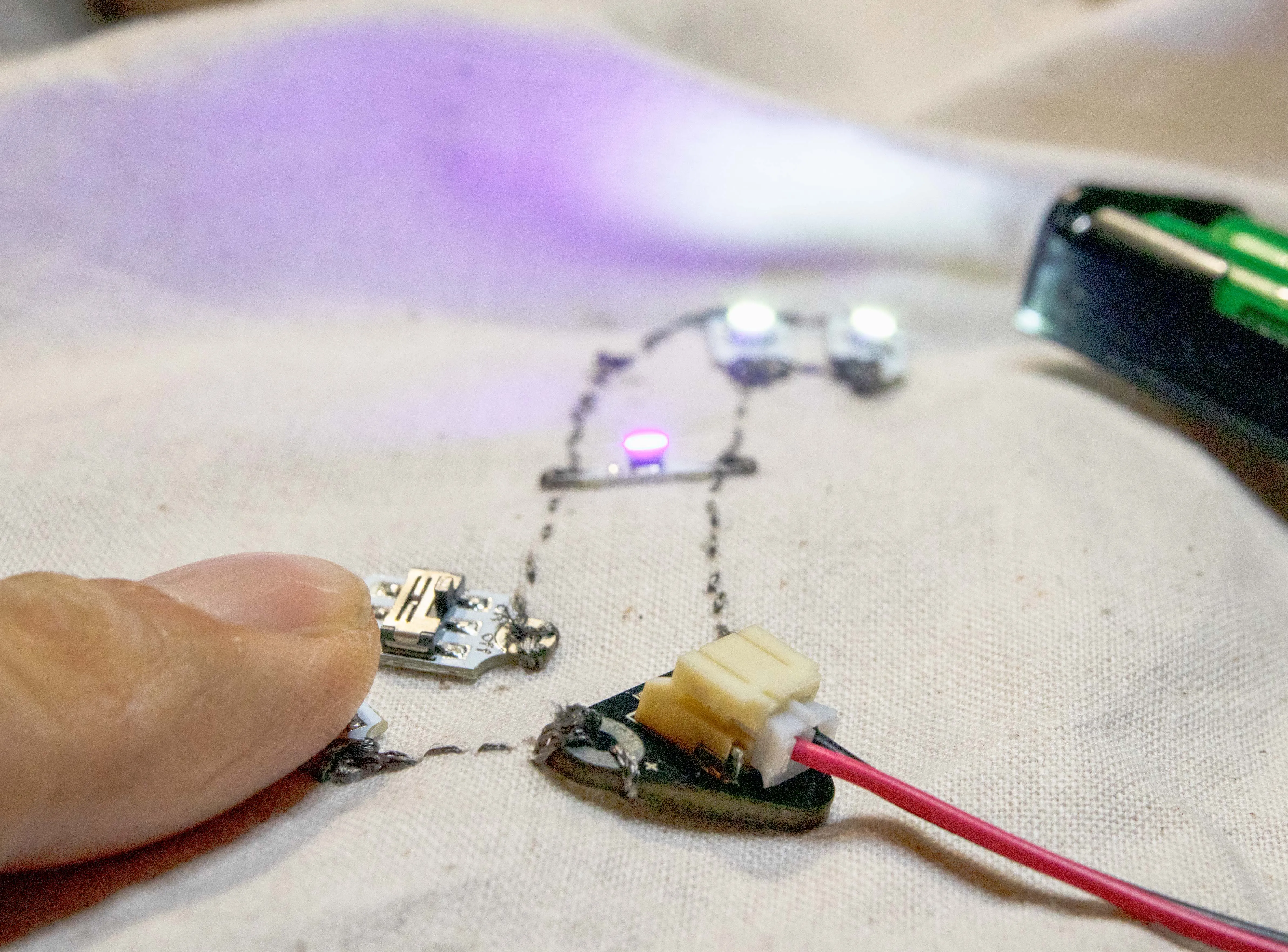 E-Textiles Sewable Battery Socket