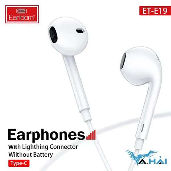 Earldom Stereo Type C Earphones with Mic Volume Control - ET-E19