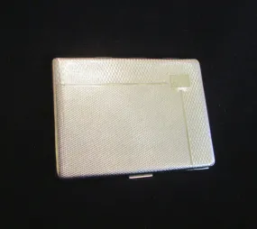 EMU Chrome Cigarette Case Art Deco Business Card Case Credit Card Holder