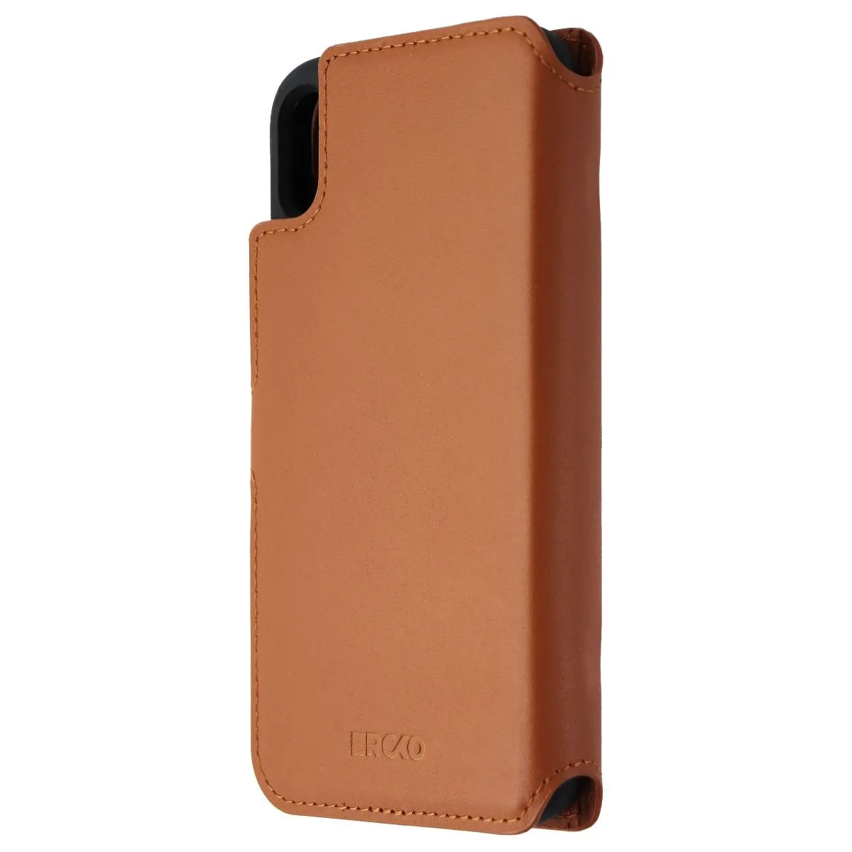 ERCKO 2-IN-1 Magnetic Wallet & Case for iPhone Xs - Black/Light Brown