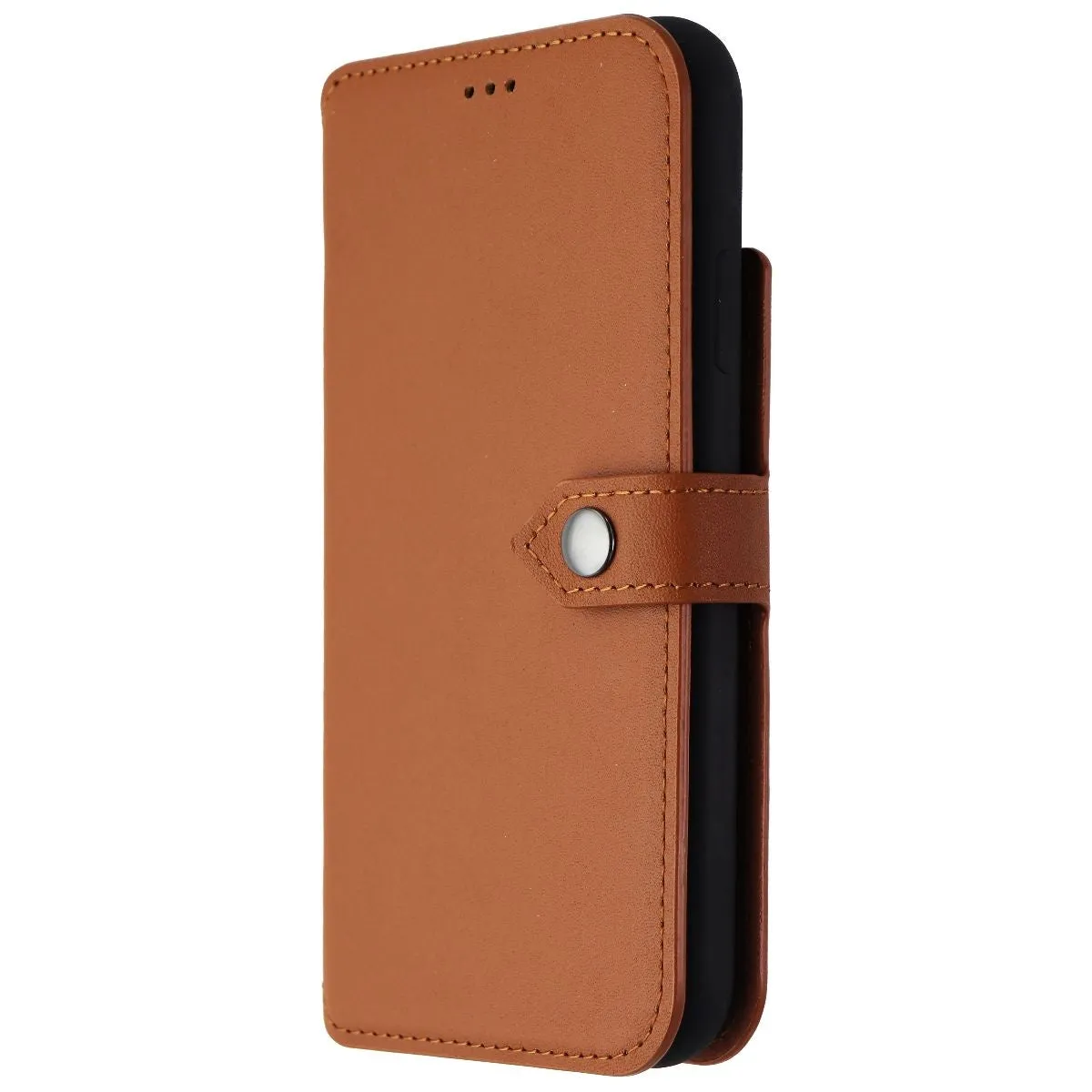 ERCKO 2-IN-1 Magnetic Wallet & Case for iPhone Xs - Black/Light Brown