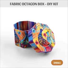 Fabric Octagon box DIY kit, cartonnage kit 206, members only