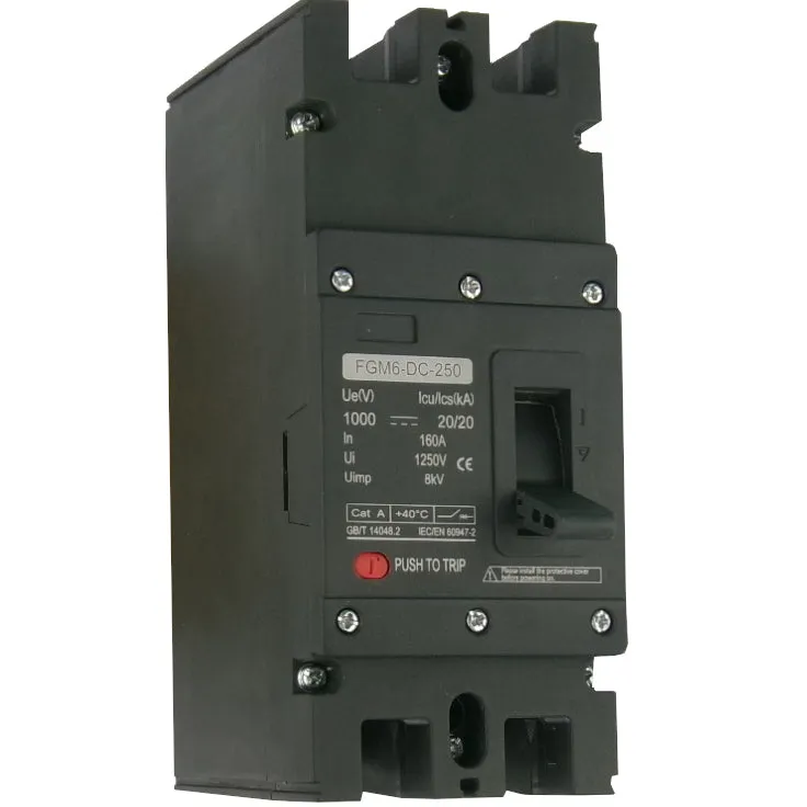 FGM6DC-2PL-320 140A, 2 Pole DC Moulded Case Circuit Breaker (MCCB) Fixed Type 20kA 140 Amp, 1000VDC