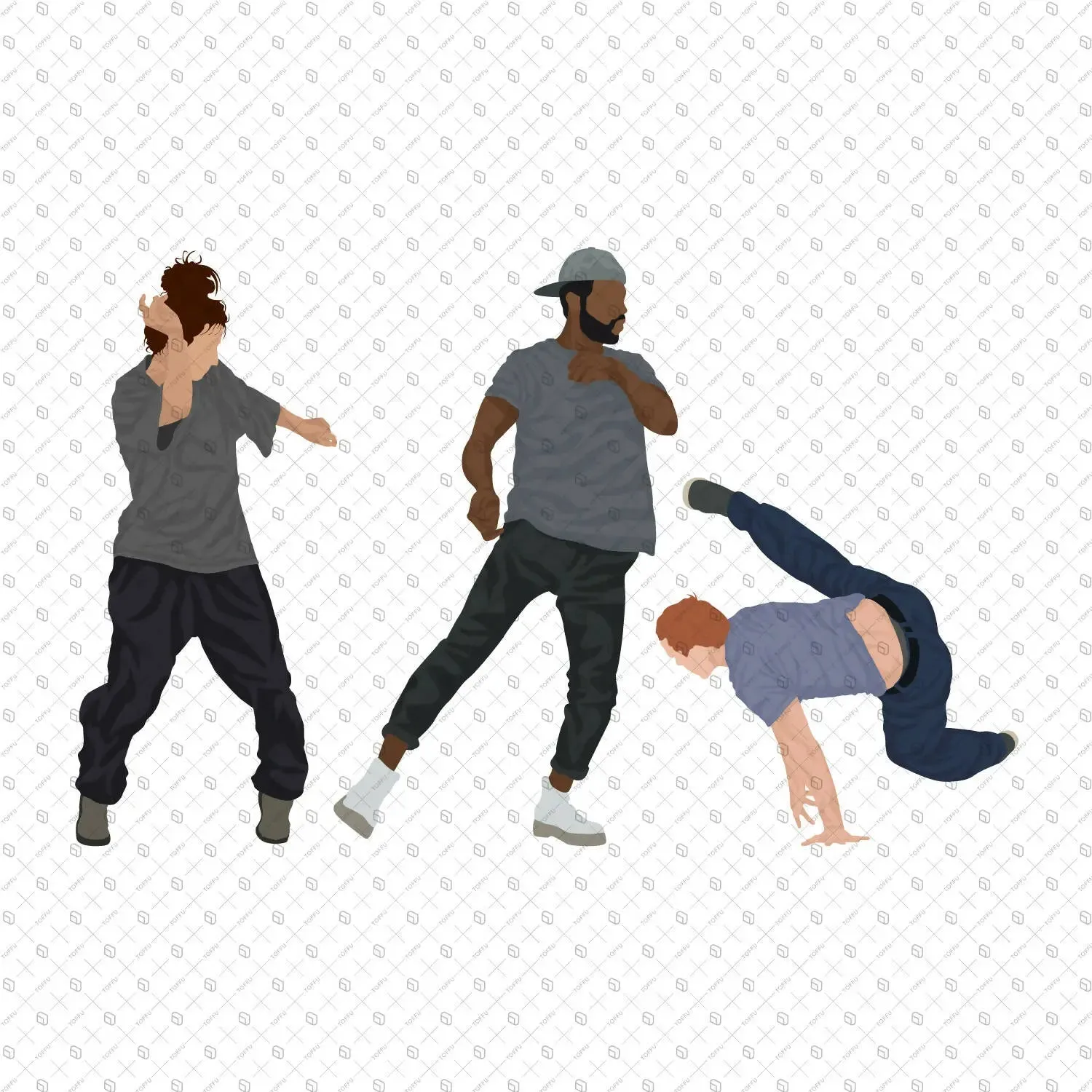 Flat Vector People Dancing