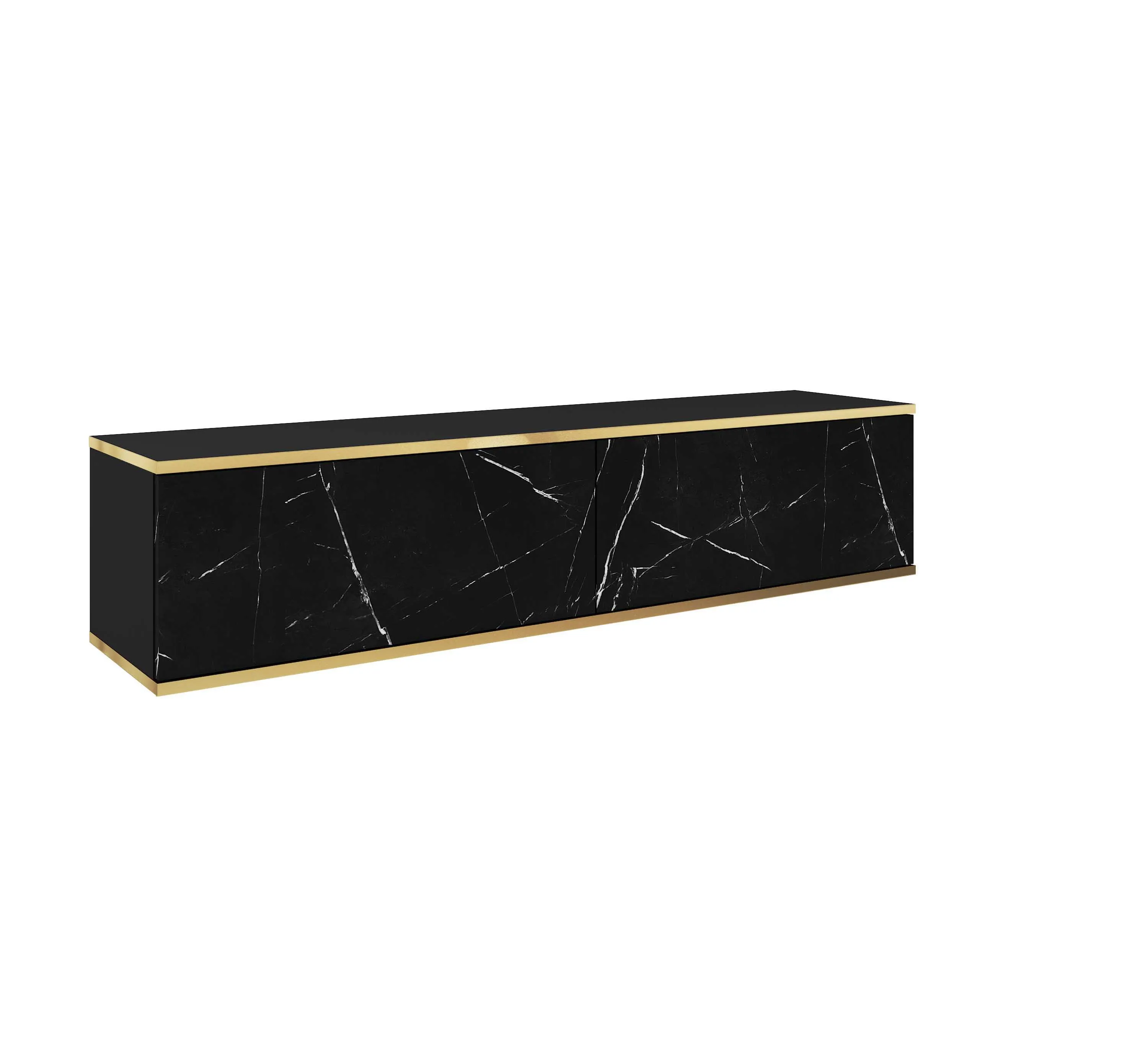 Floating TV Stand ORO 135 black marble