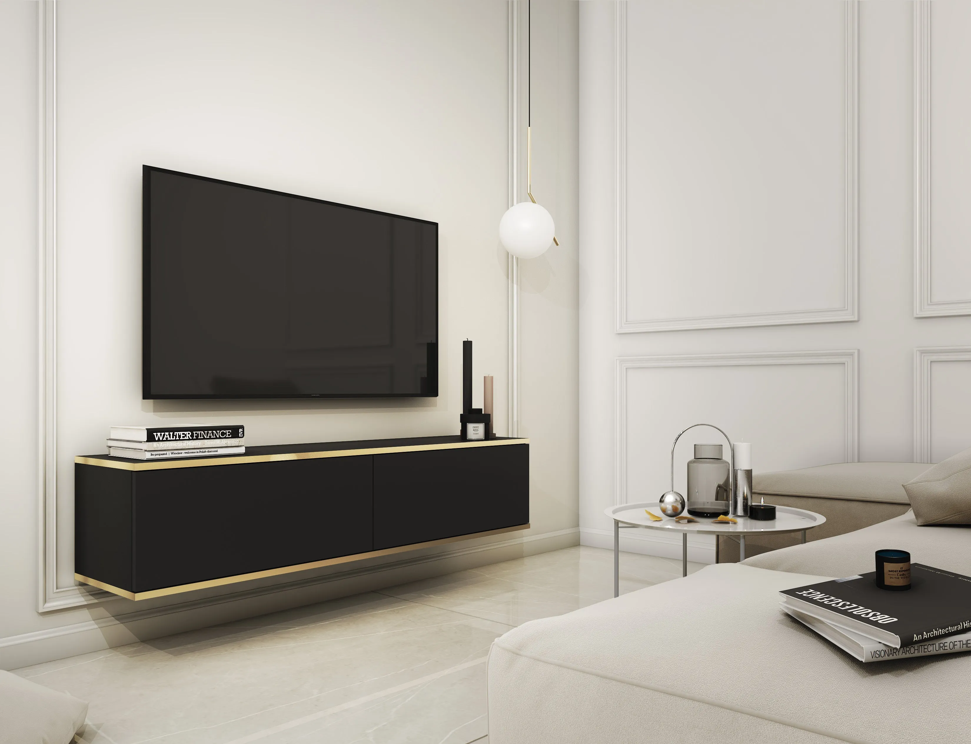 Floating TV Stand ORO 135 black